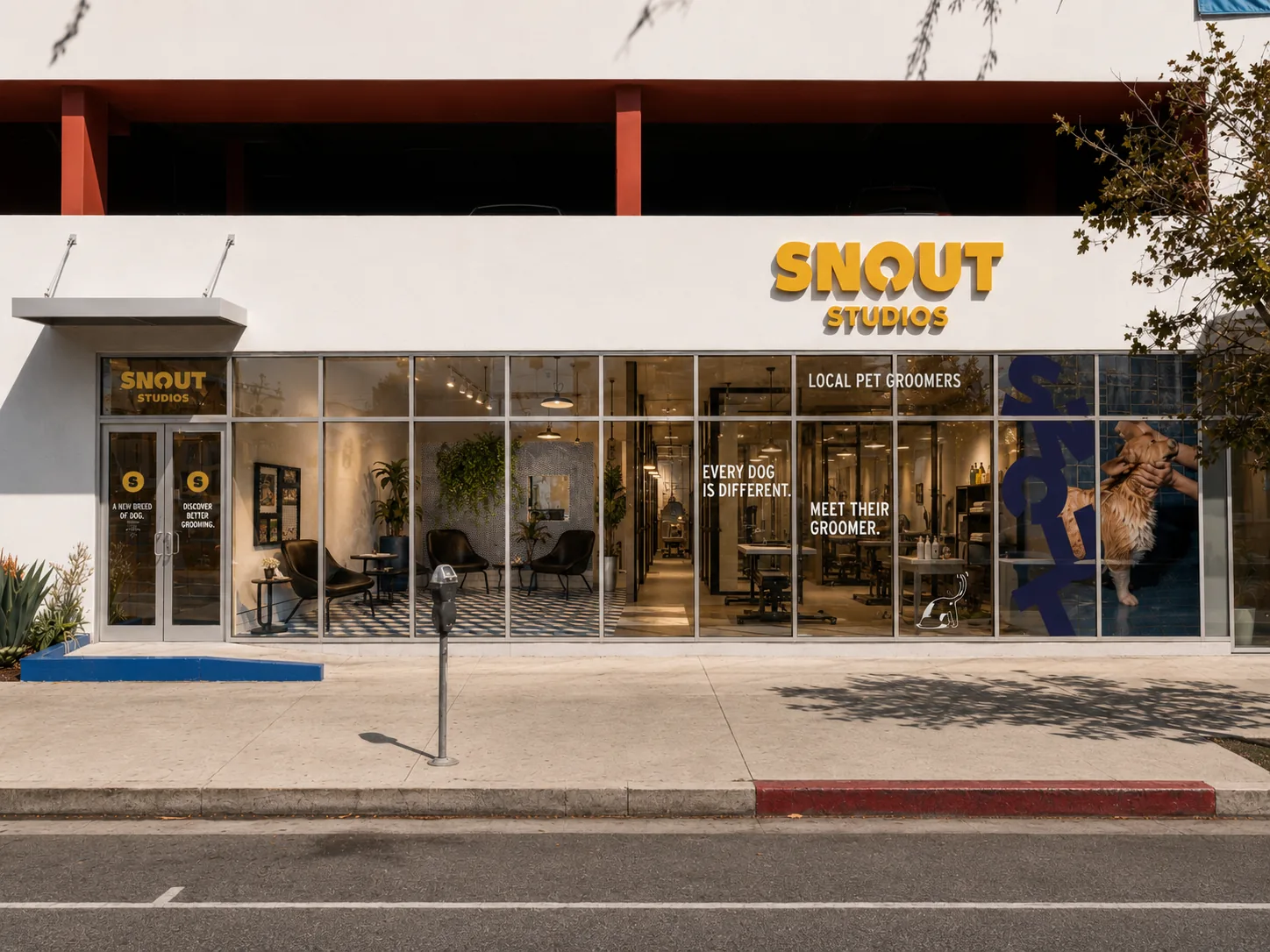 The Seven West building exterior at the Snout Studios Downtown LA location